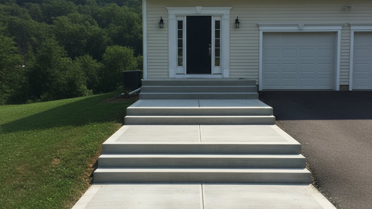 Concrete Steps & Porches completed by Classic Concrete in Carlisle, PA
